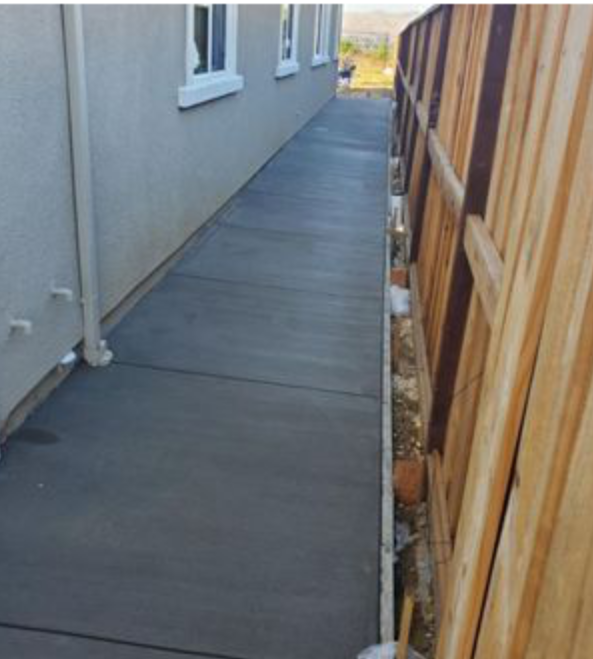 Concrete footpath in Chapman ACT